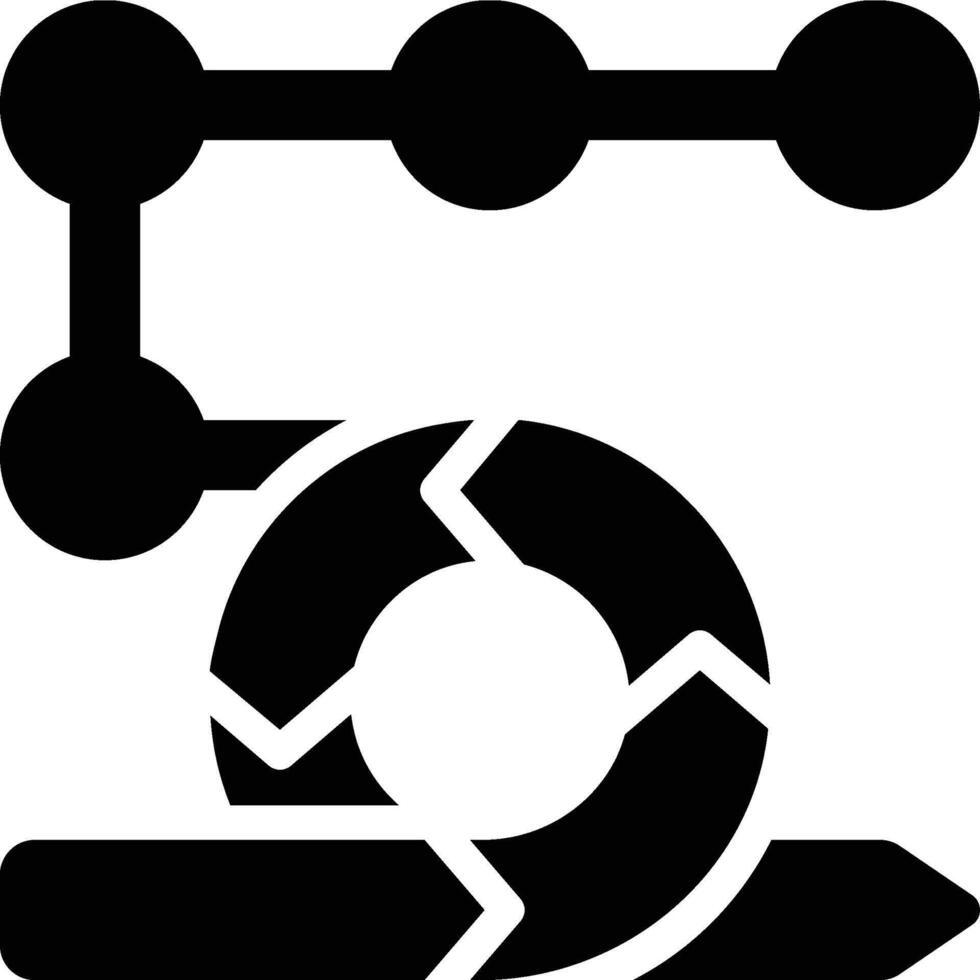 Planning, Project Plan, Roadmap Glyph Solid Icon vector