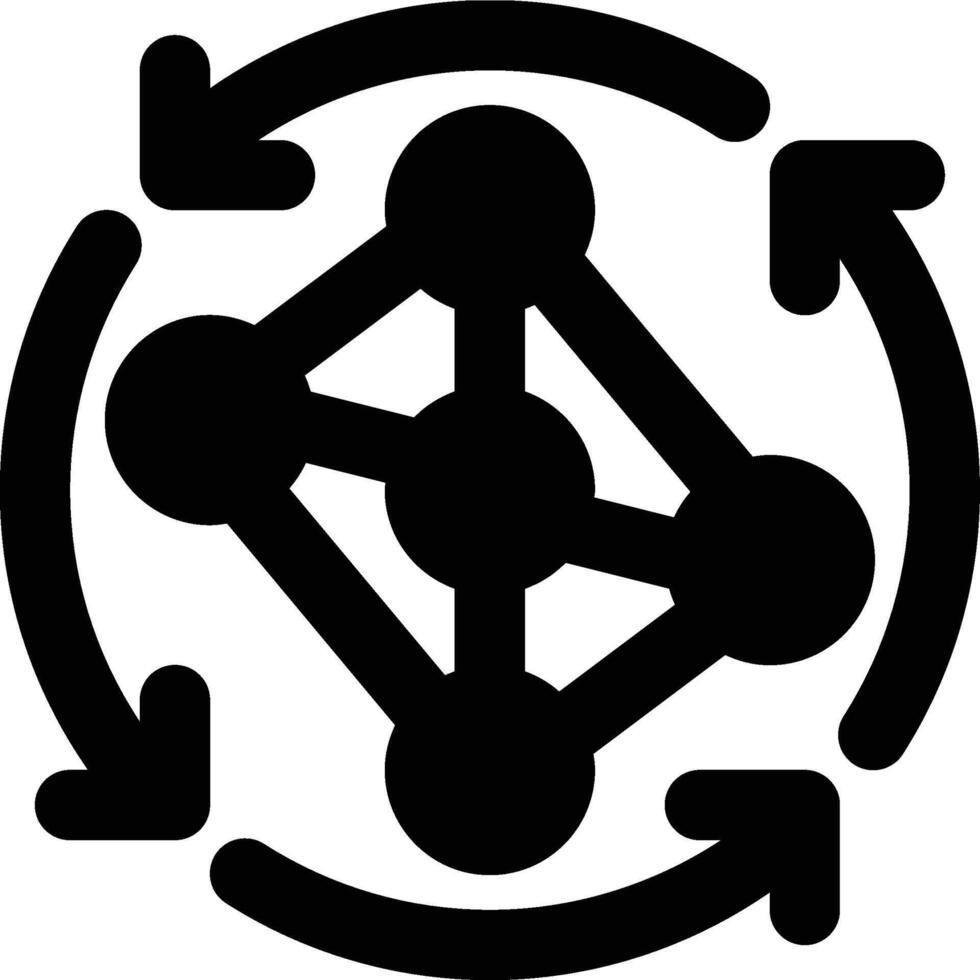 System Development, Life Cycle, Lifecycle Glyph Solid Icon vector