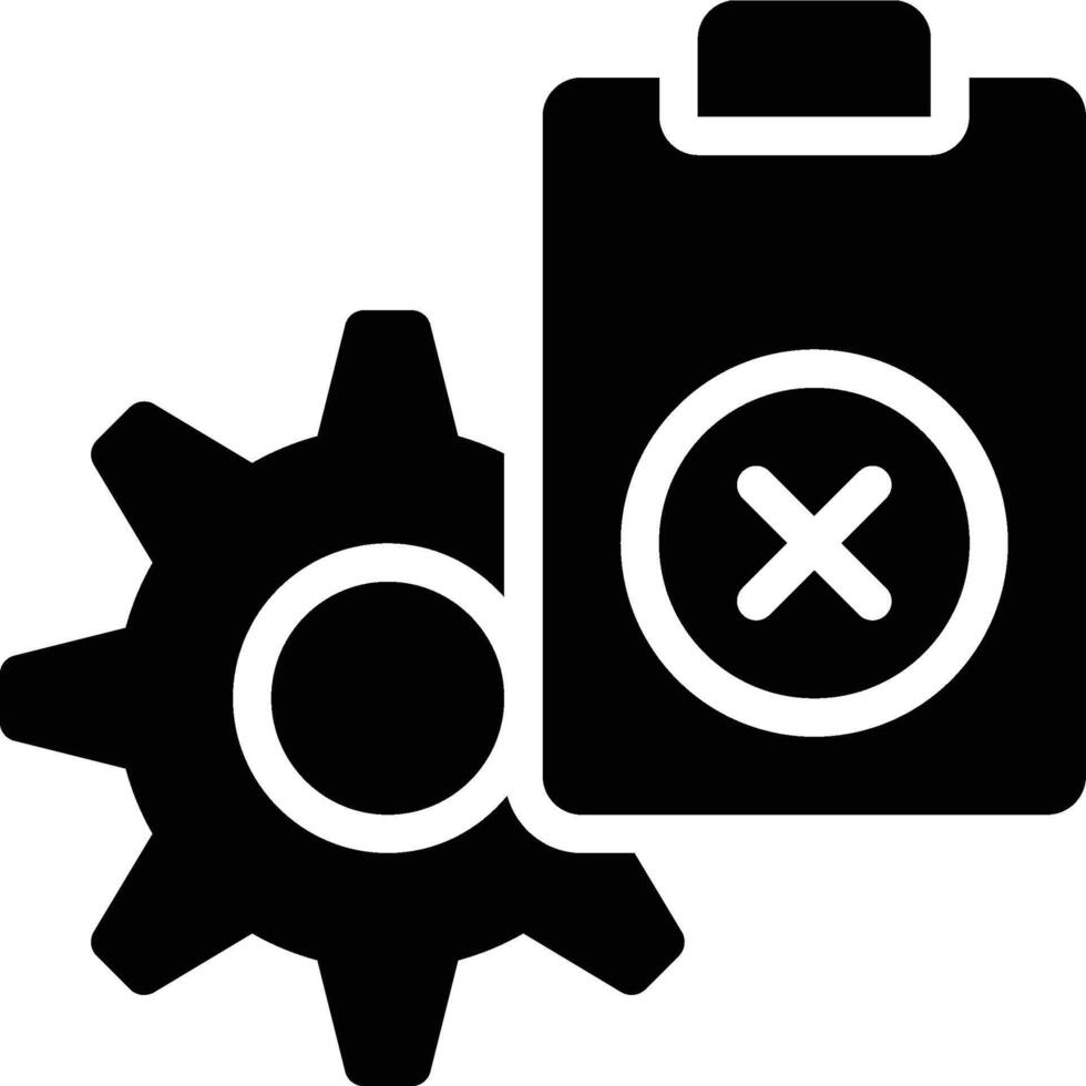 Project Failure, Project Failed, Project Management Glyph Solid Icon vector