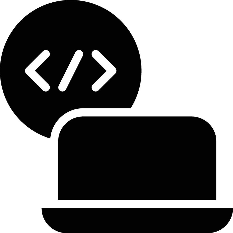 Programming, Coding, Software Glyph Solid Icon vector