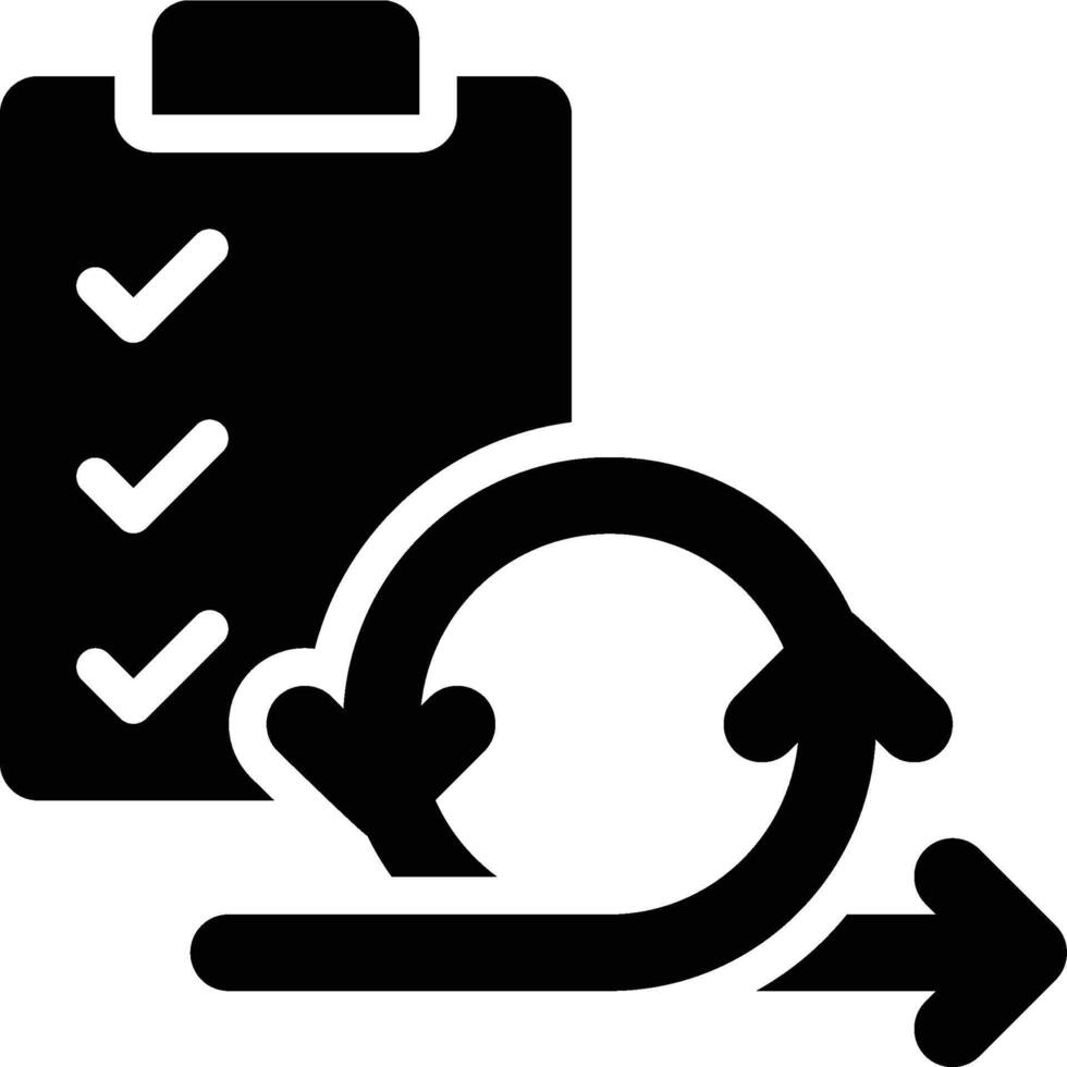 Agile Testing, Testing, Evaluation Glyph Solid Icon vector