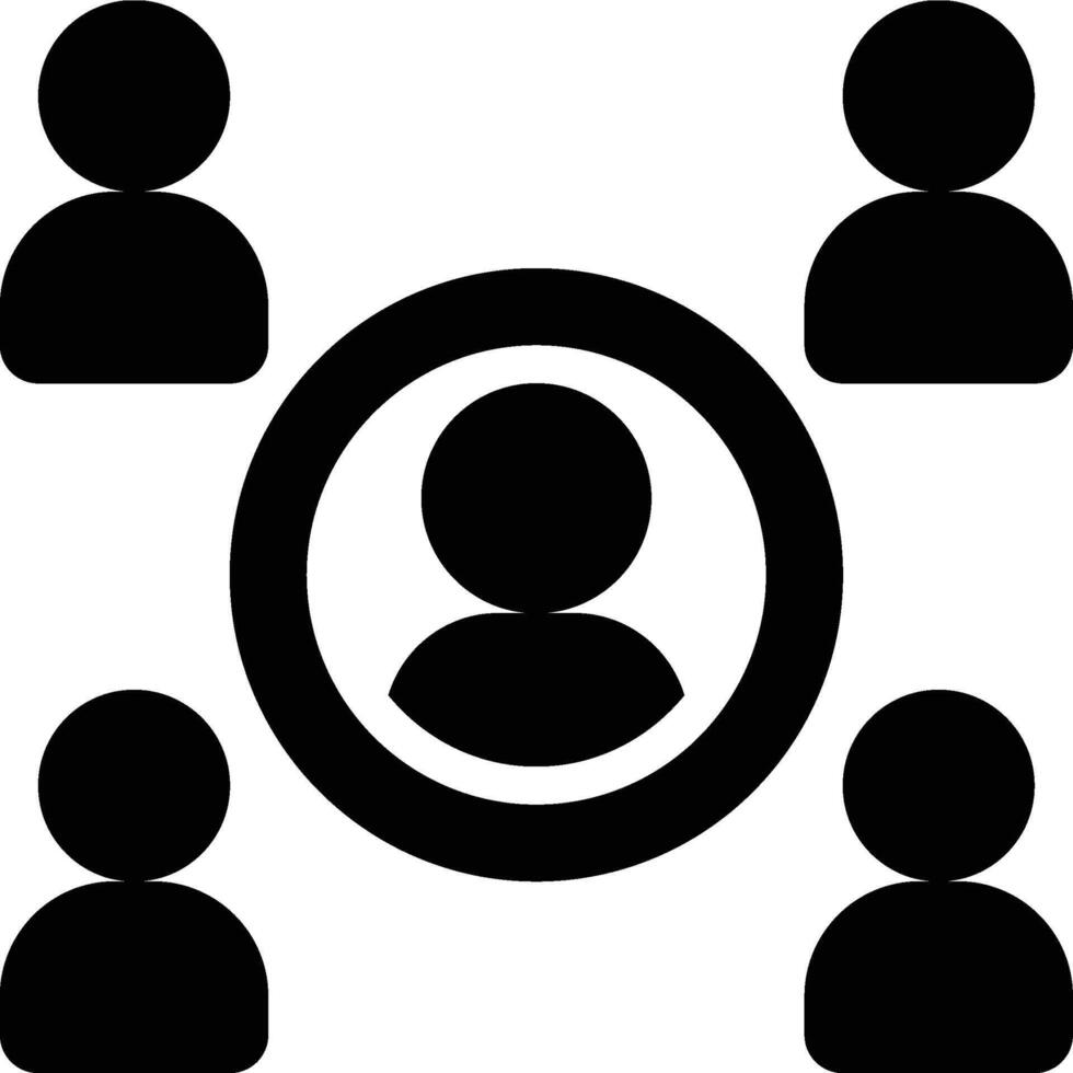 Team Leader, Leadership, Team Glyph Solid Icon vector