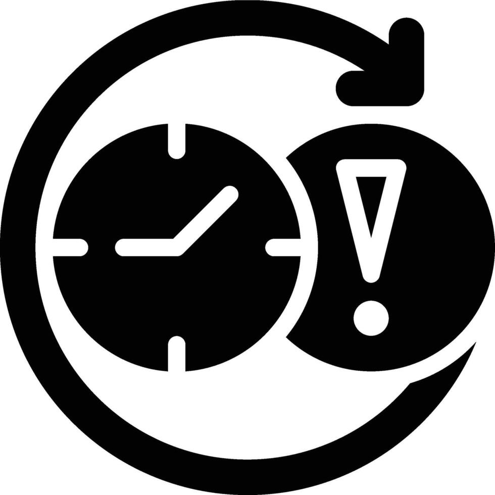 Time Limit, Deadline, Time Glyph Solid Icon vector