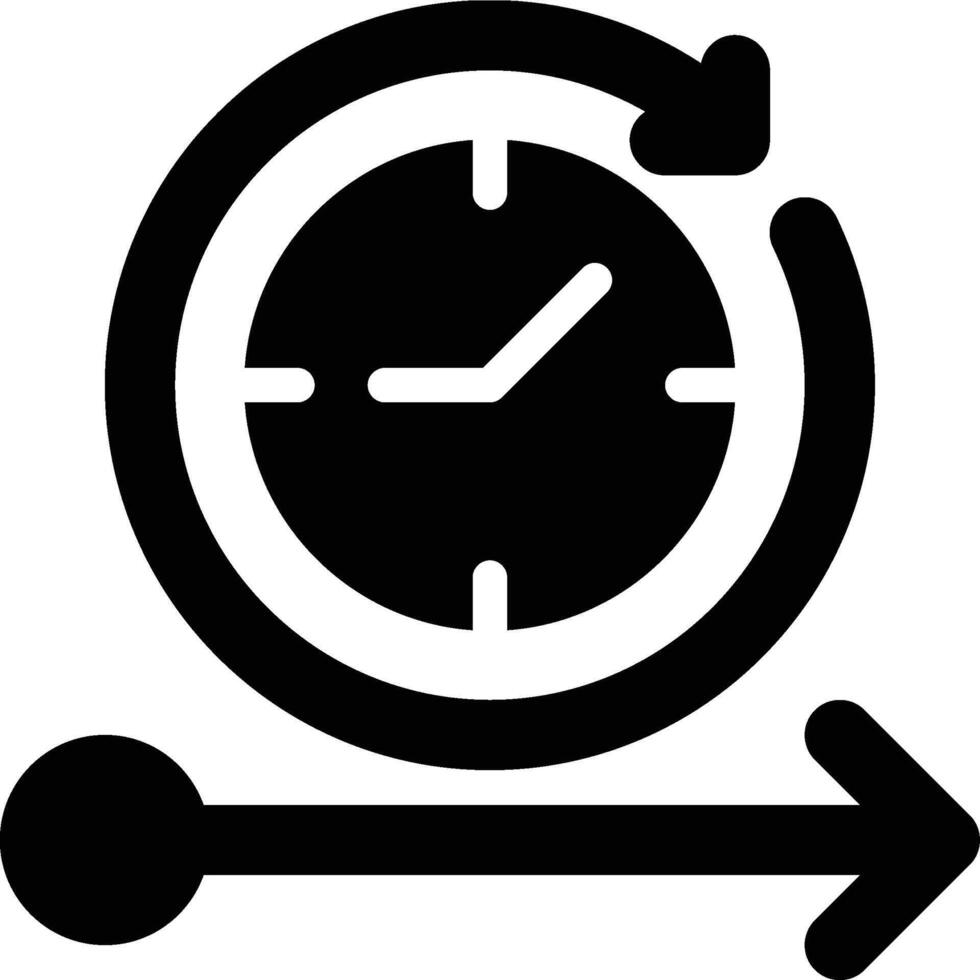 Duration, Time, Period Glyph Solid Icon vector