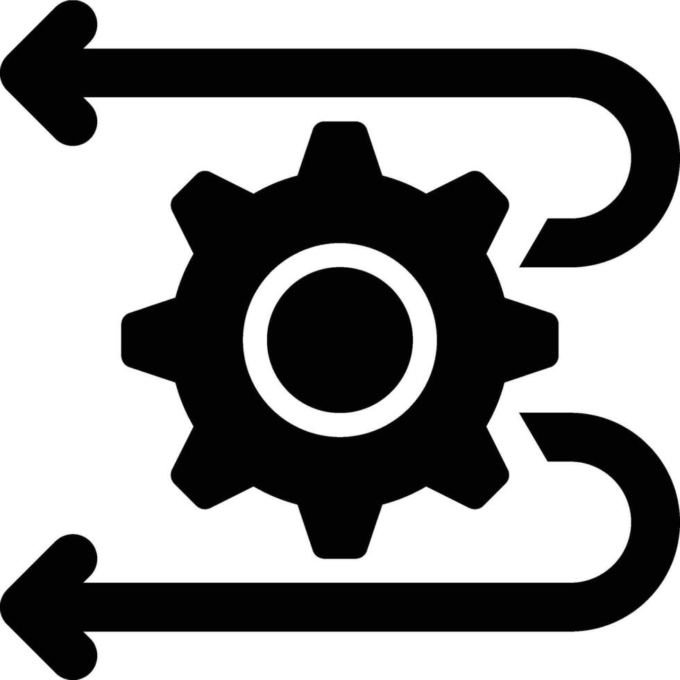 Reengineering, Rebuild, Recycle Glyph Solid Icon vector