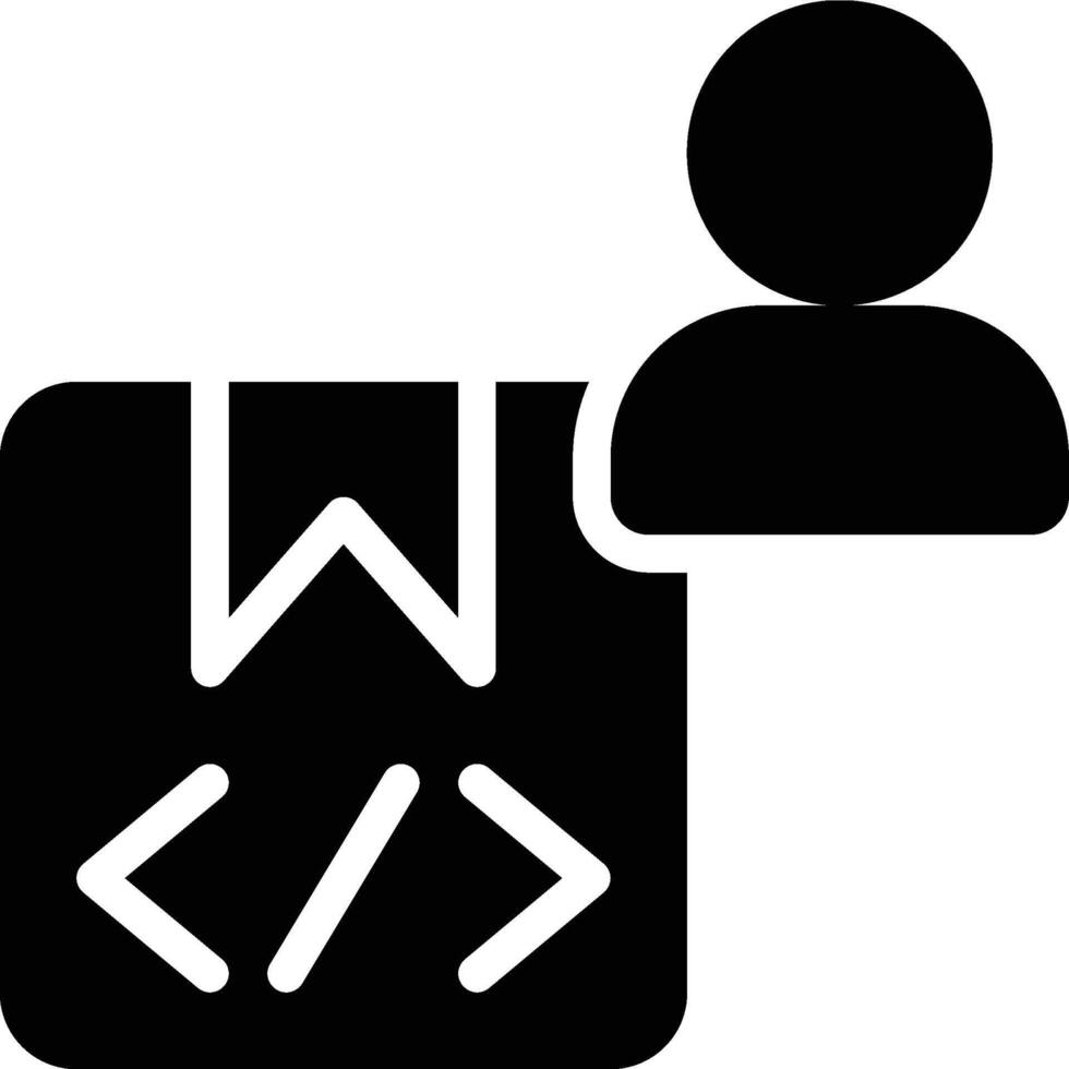Product Owner, Product Manager, Product Developer Glyph Solid Icon vector