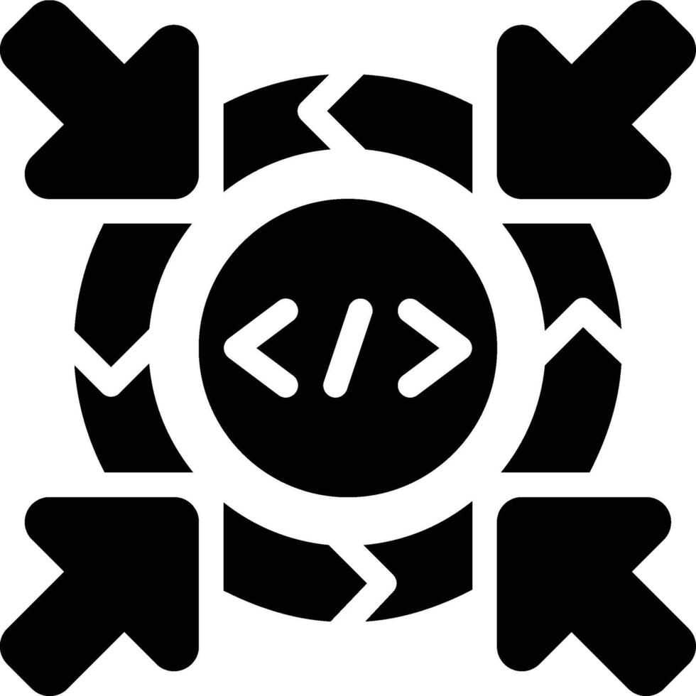 Continuous Integration, Continuous, Development Glyph Solid Icon vector