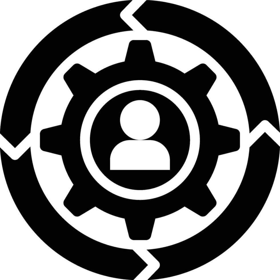 User Development, Customer Development, Human Resources Glyph Solid Icon vector