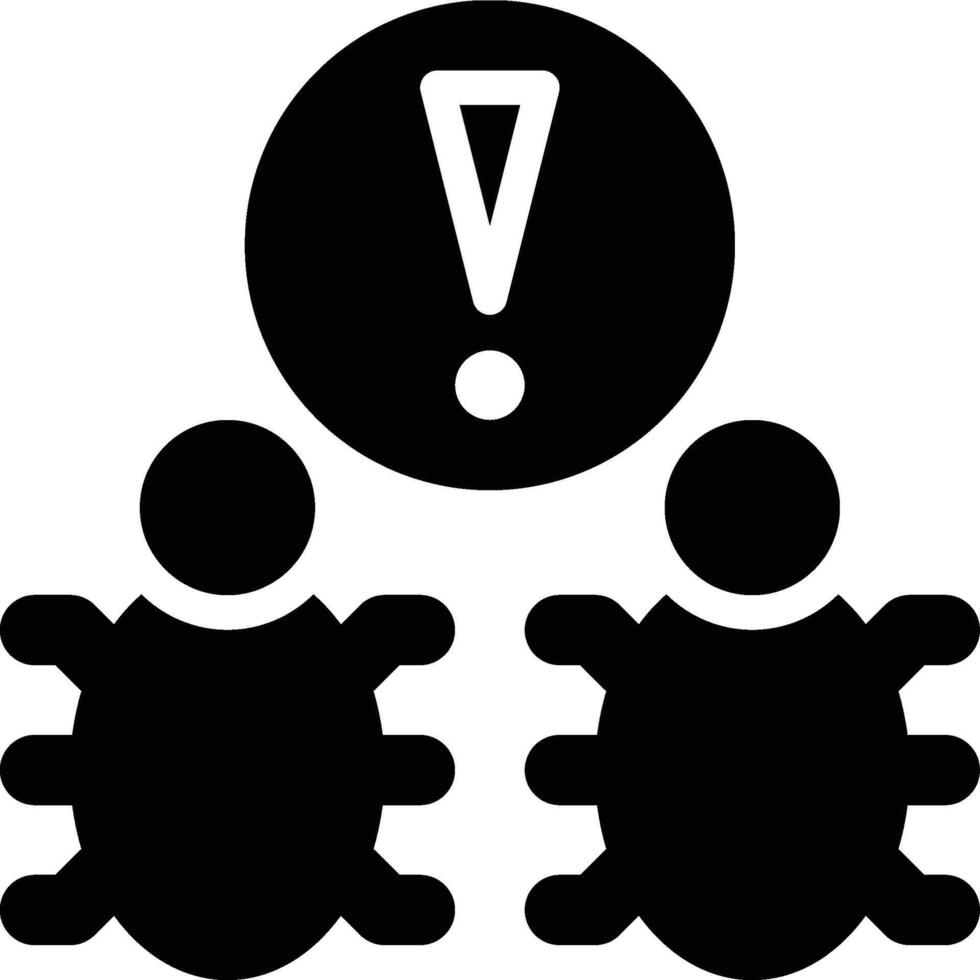 Bugs, Error, Flaw Glyph Solid Icon vector