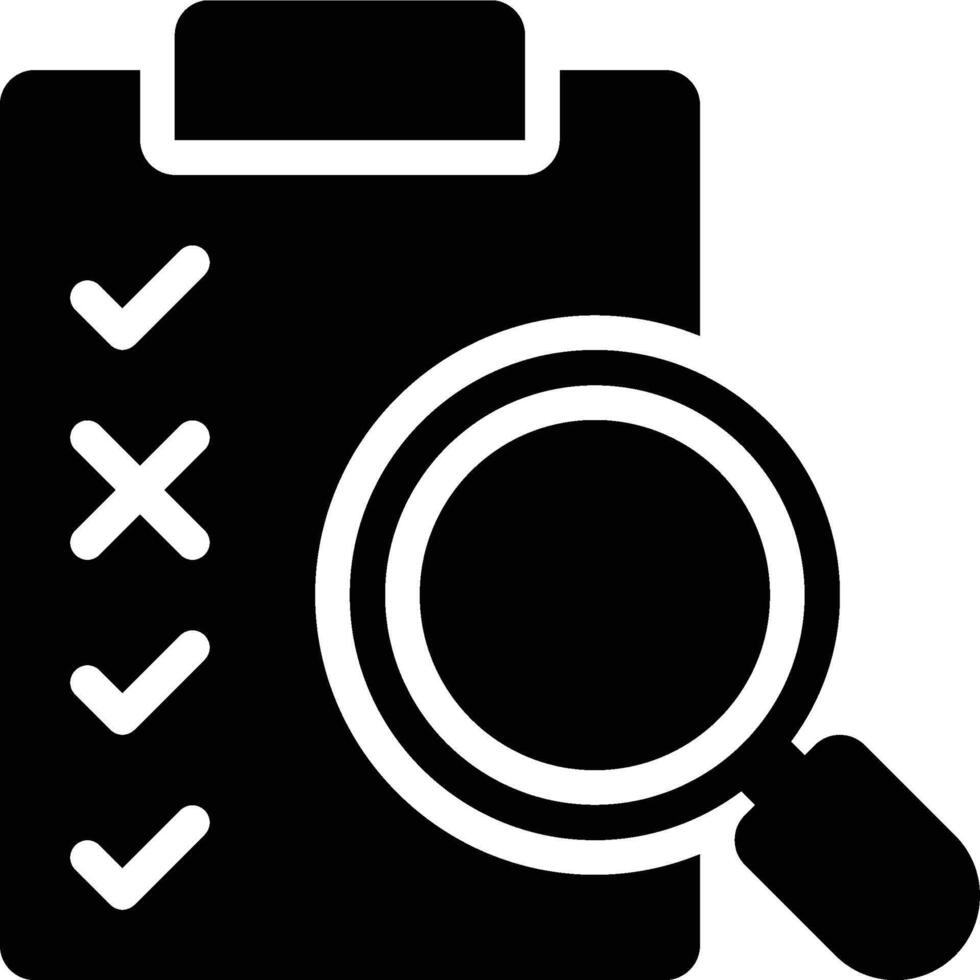 Evaluation, Assessment, Review Glyph Solid Icon vector