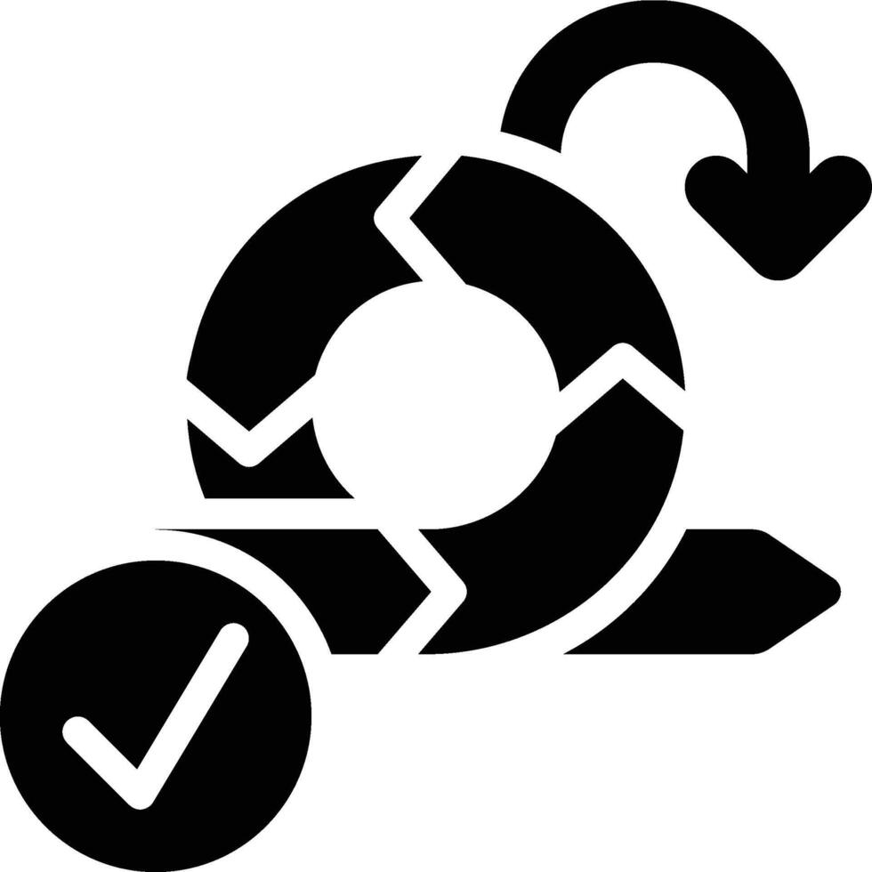Definition of Ready, Agile, Scrum Glyph Solid Icon vector