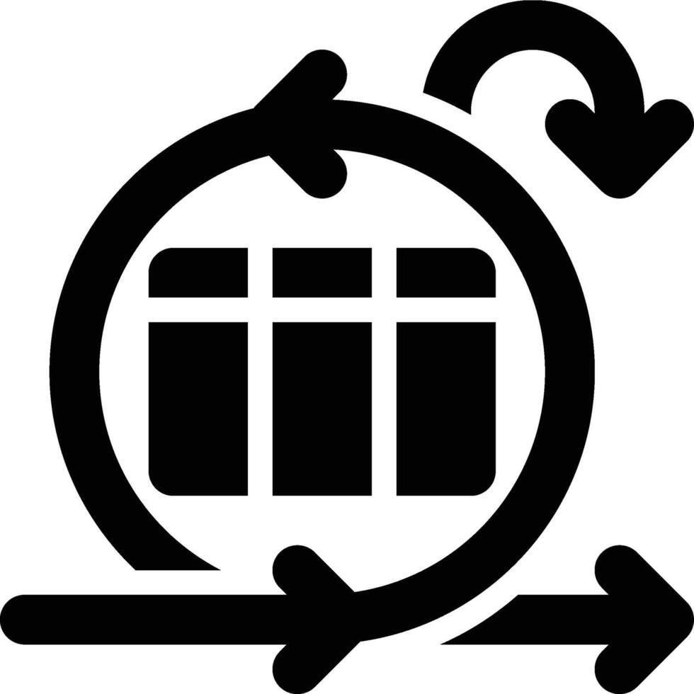 Scrumban, Scrum, Kanban Glyph Solid Icon vector