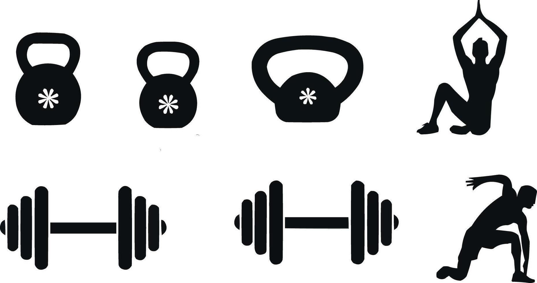Exercise Line Art Athlete, Gymnastics, and Yoga Illustrations vector