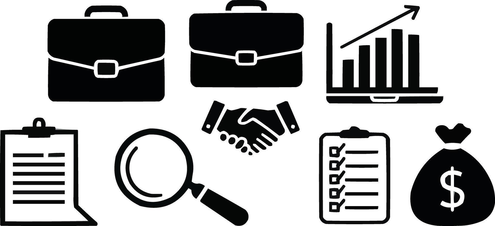 Financial and Data Analysis Icons vector