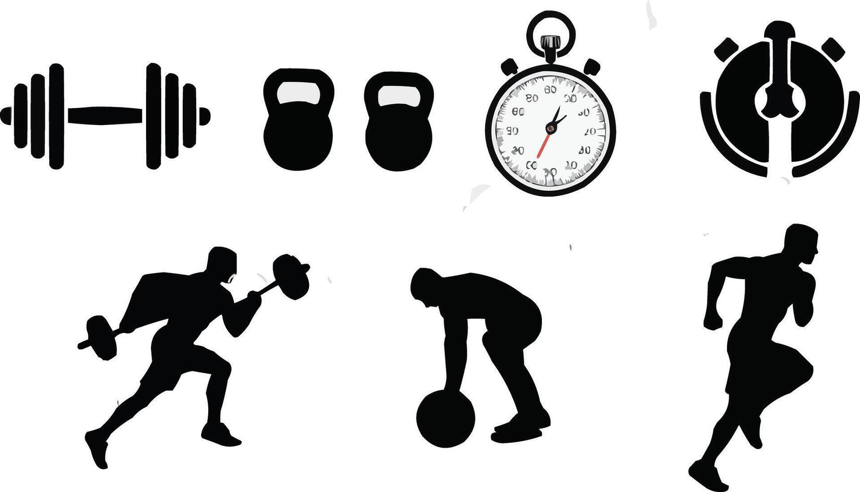 Fitness and Exercise Line Art - Athlete, Gymnastics vector