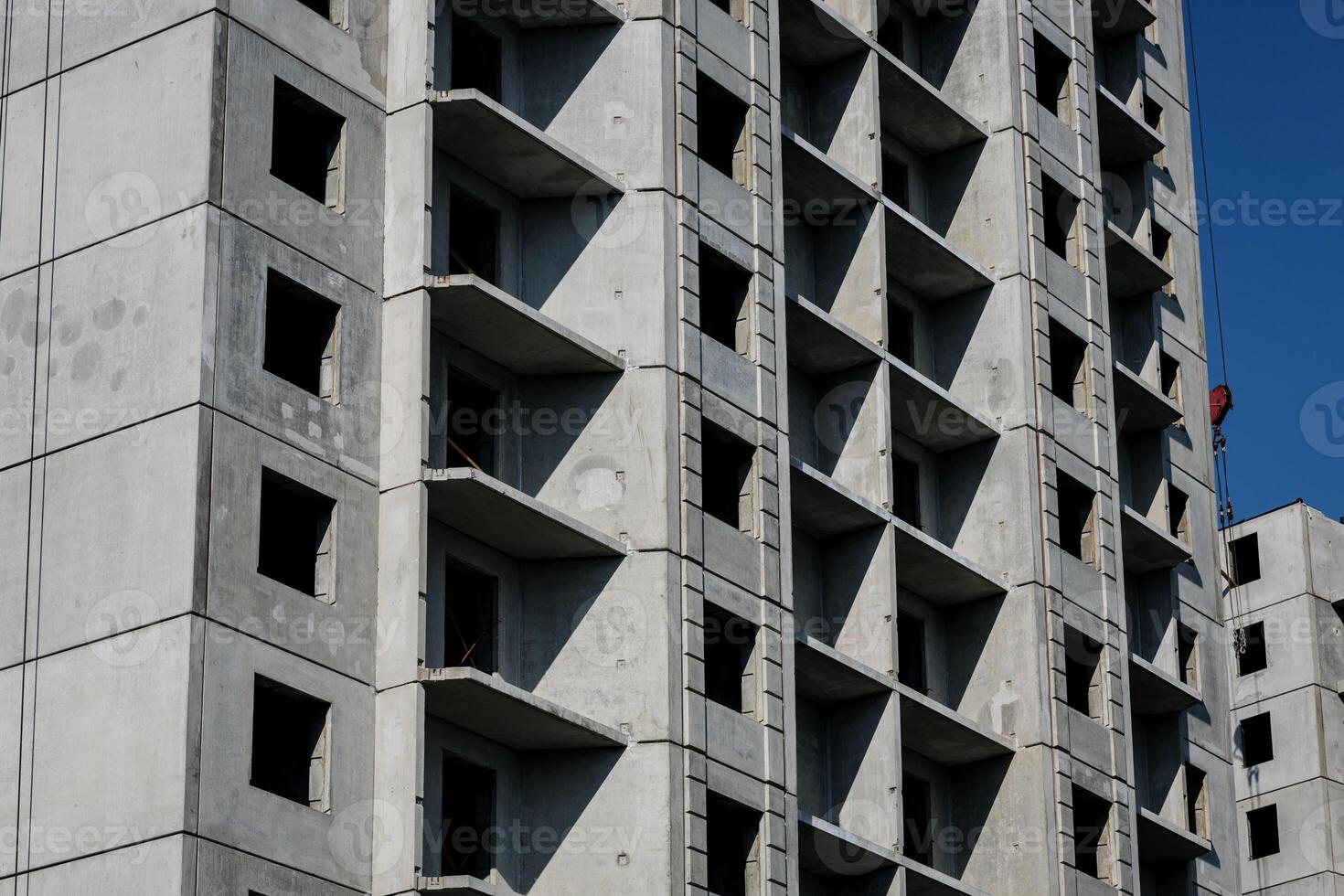 construction of multi-apartment residential buildings. photo