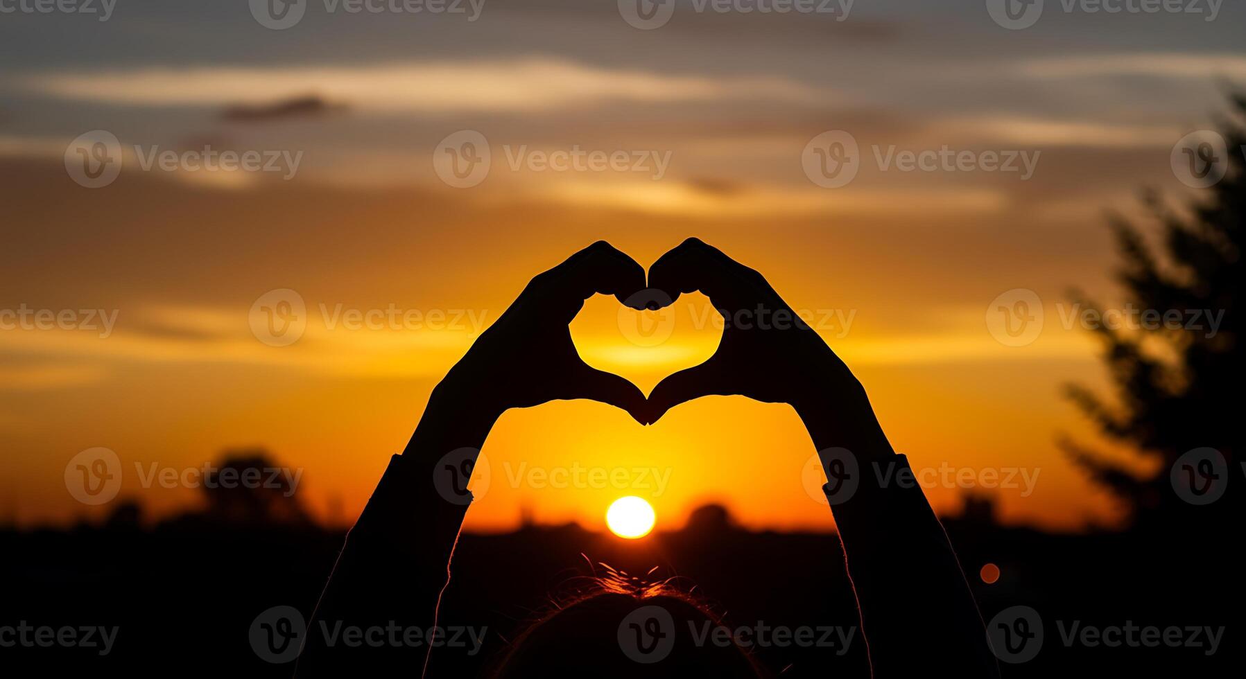 A person making a heart shape with their hands photo