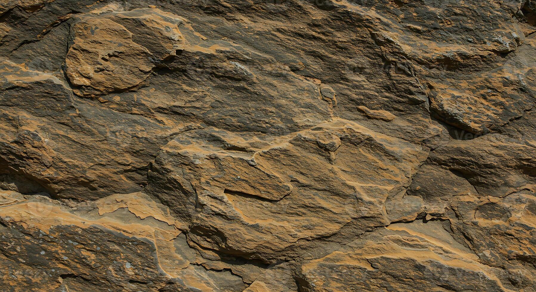A close up of a rock wall with a bird on it photo