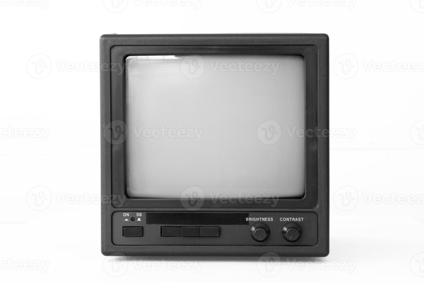 Old CRT monitor sitting idle, showcasing minimalist design and retro technology aesthetic photo