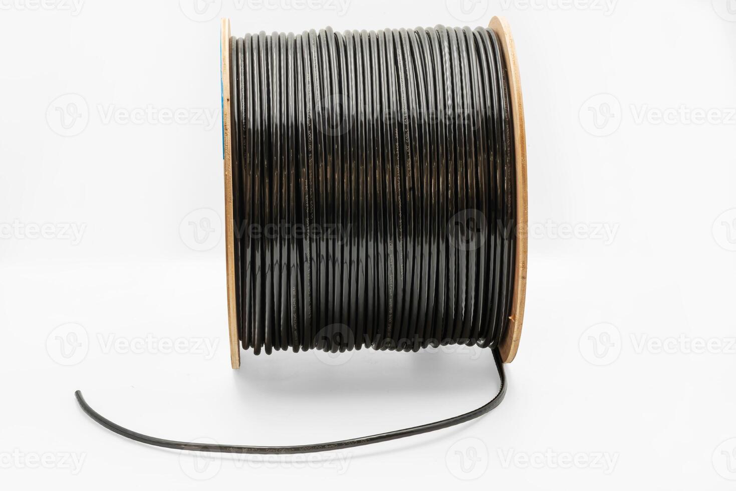 Black cable roll used for electrical installations in various projects at construction sites photo