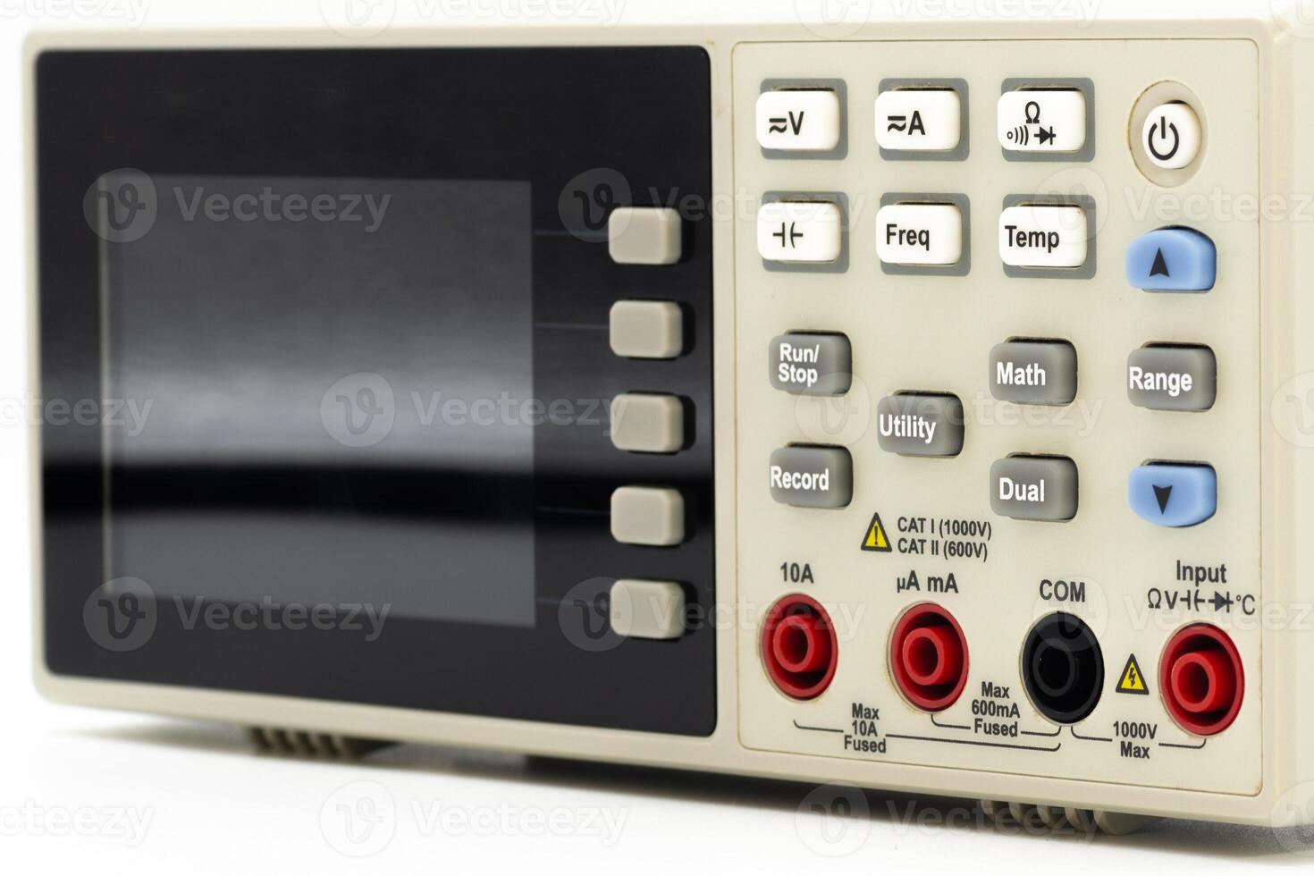 Digital multimeter displaying multiple measurement options for electronics testing and diagnostics photo