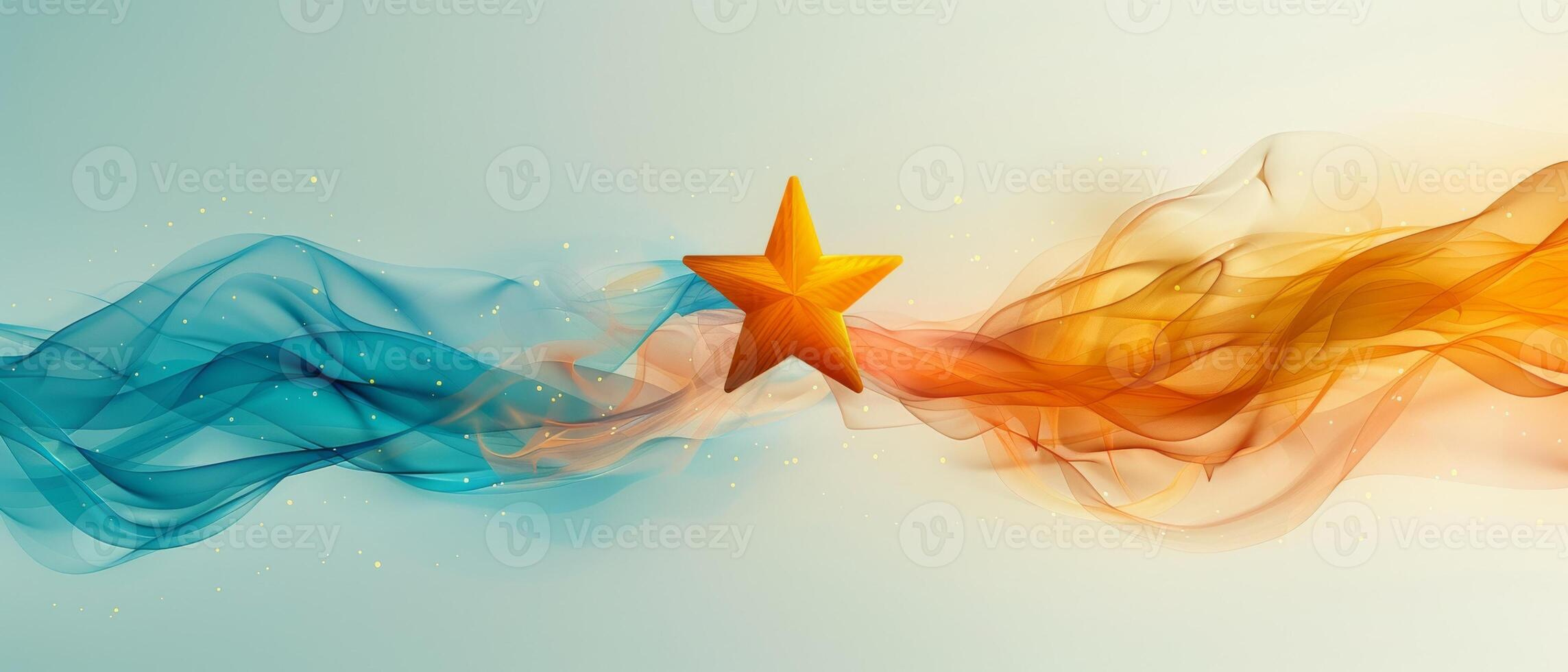 Abstract success star digital art waves flowing dynamic motion colorful design creativity innovation background photo