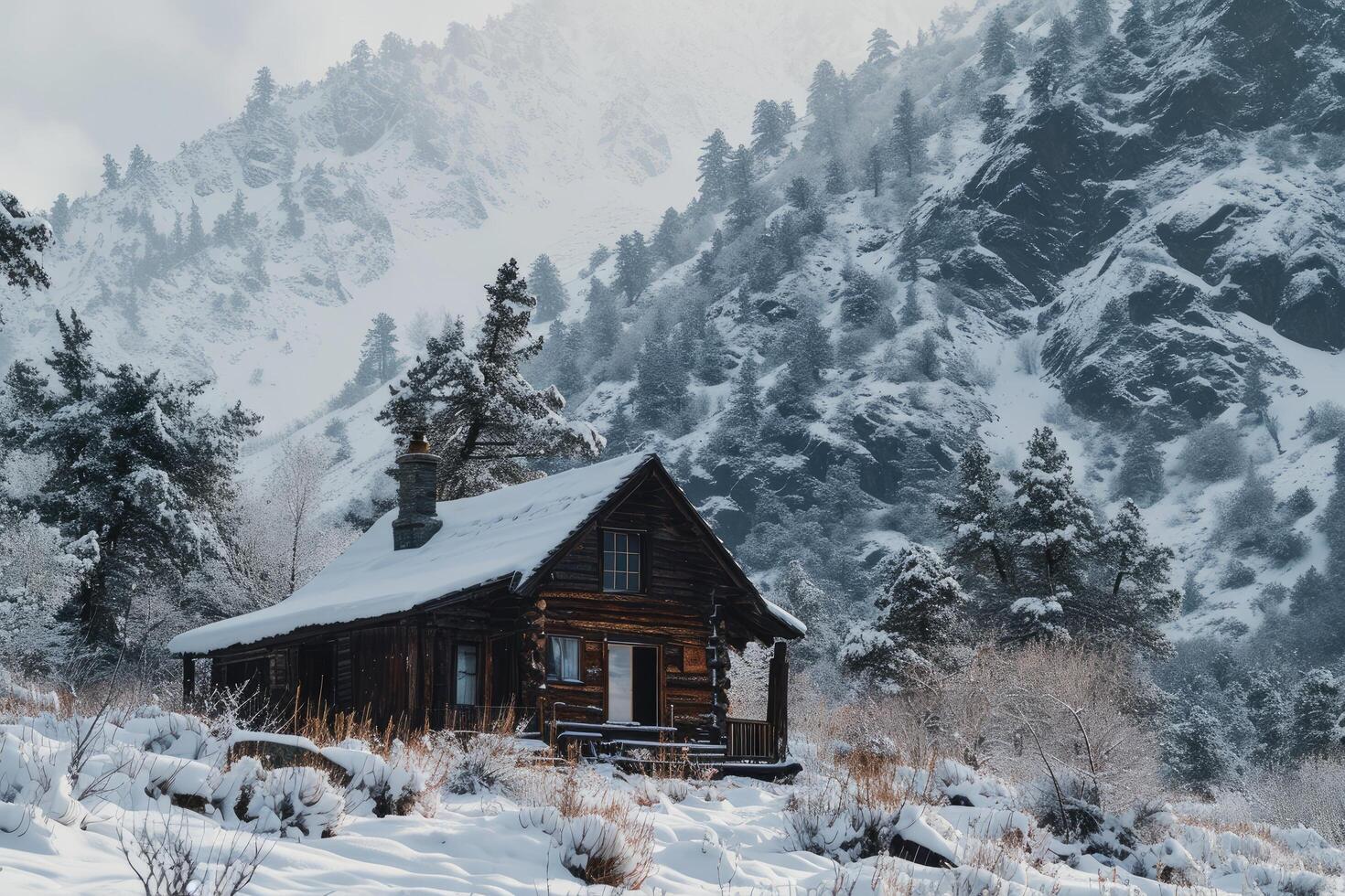 An adventurer's quaint cabin deep in the snowy mountains, Borjom-Kharagauli national park5 photo