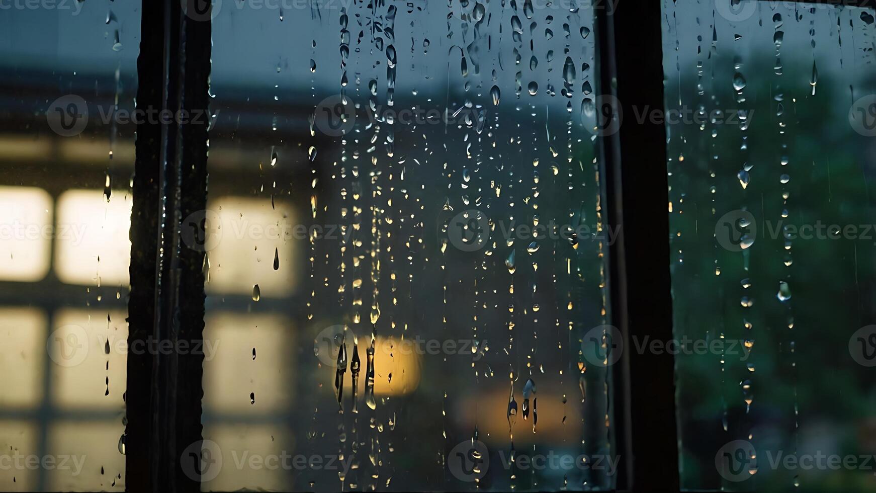 Raindrops on Window, Focus and Clarity Image for Business projects photo