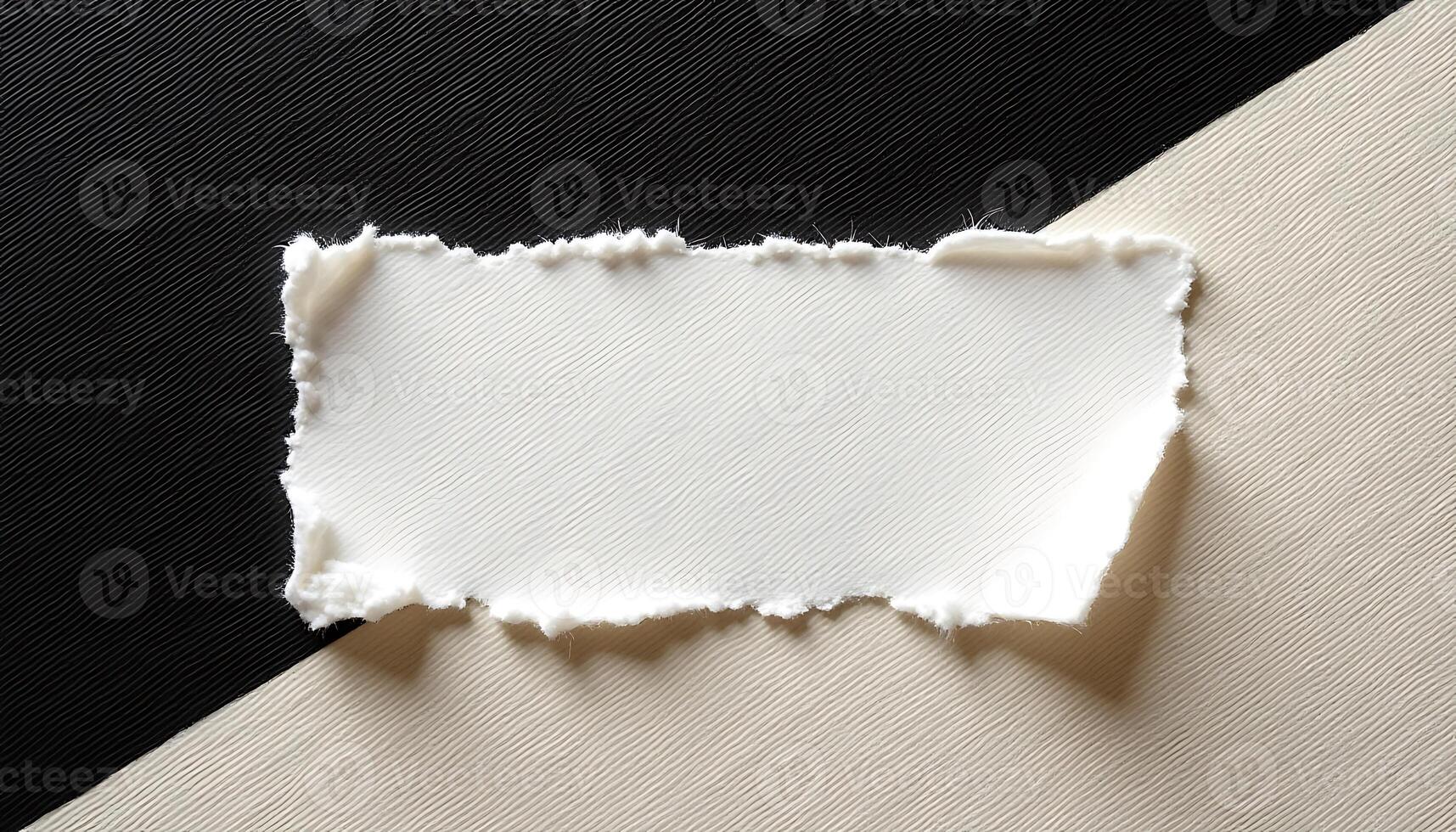 Torn Paper Frame on Contrasting Background for Business Presentation photo