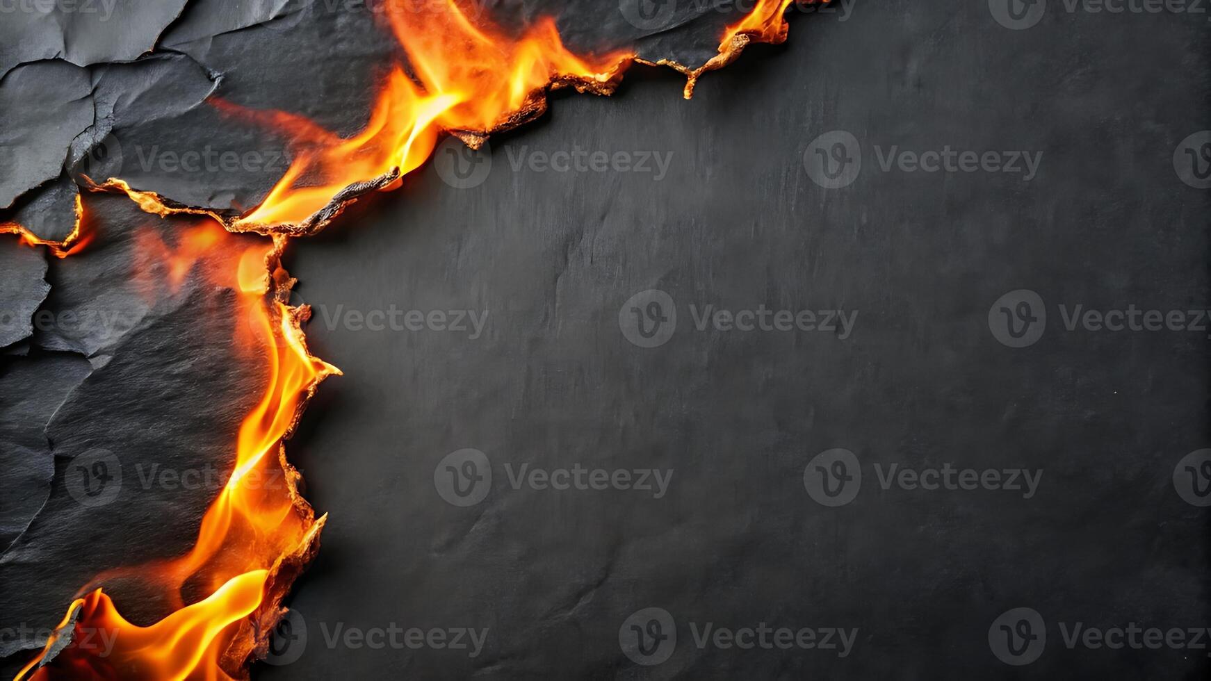 Burning Edge Abstract Black Paper for Business Use and Presentation photo