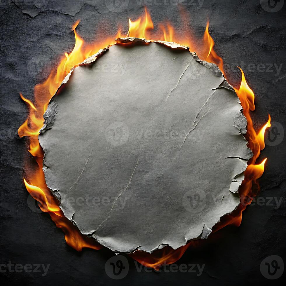 Burning circular frame for business promotion and content creation photo