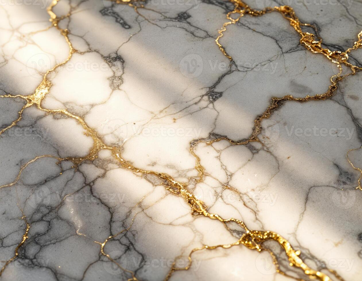 a marble floor with gold and white lines. Gold Veined Marble photo