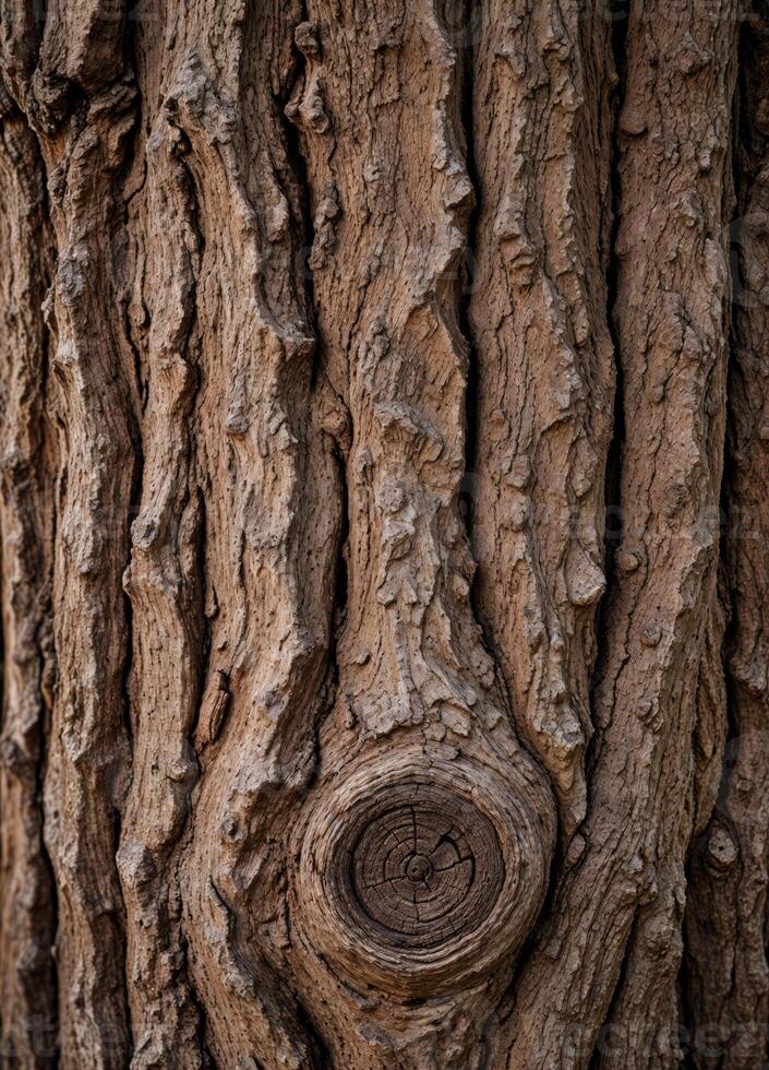 close up of a tree trunk with a hole in it. Tree Bark Texture photo