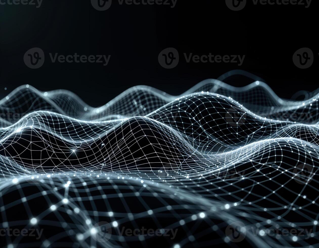 3D rendering of abstract digital background. Network connection structure. Big data visualization. Abstract Digital Wave photo