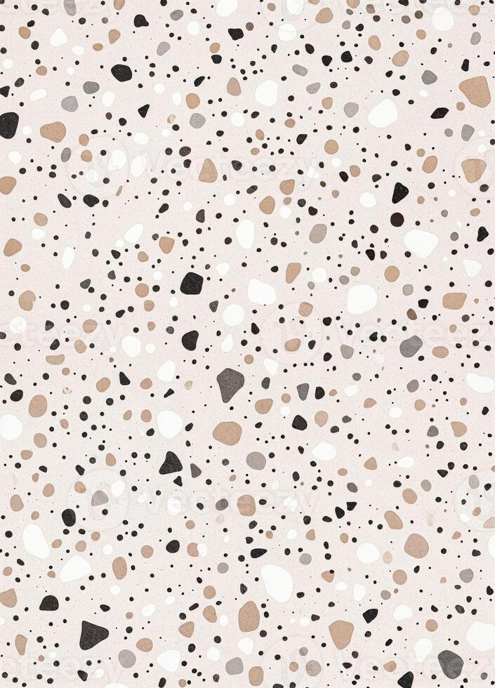 Terrazzo seamless pattern. Abstract background with stones. Illustration. Terrazzo Texture Background photo