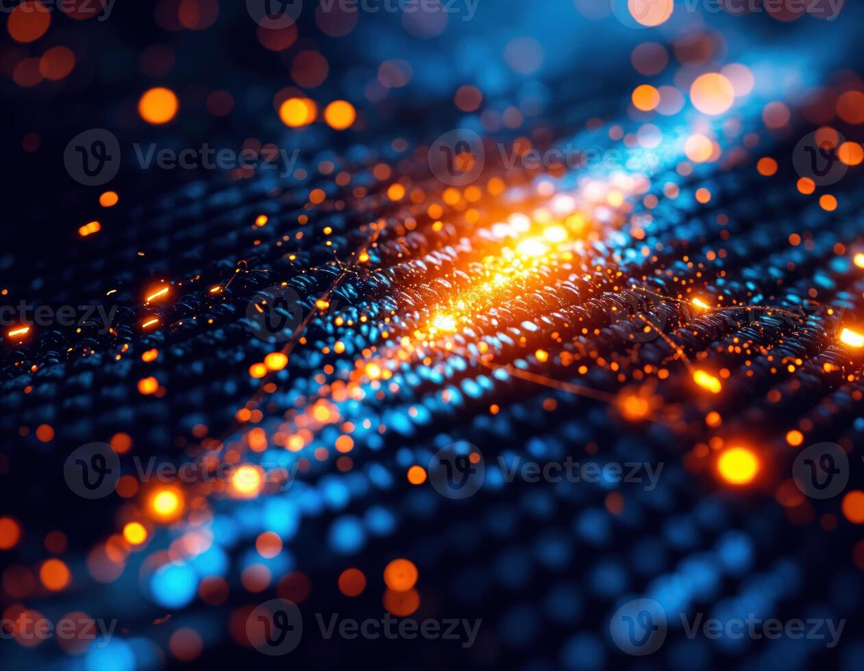 abstract technology background, glowing lines and dots, 3d render. Abstract Digital Network photo