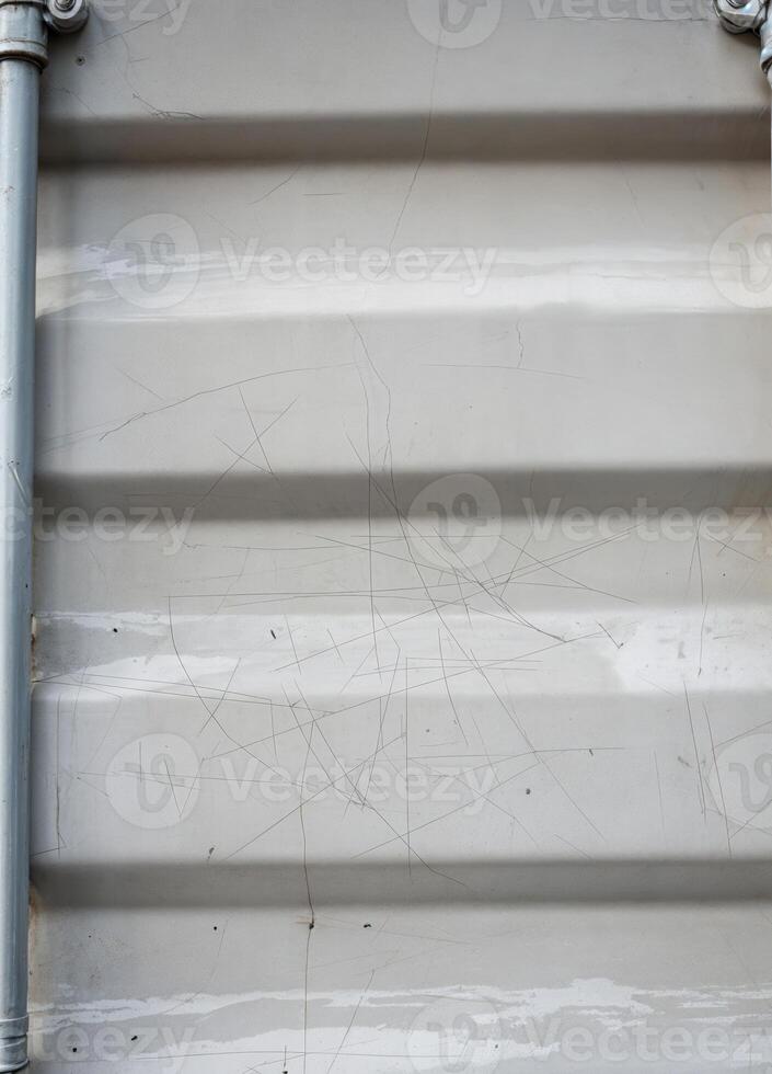 Corrugated metal texture with scratches and cracks. Industrial background. Corrugated Metal Texture photo