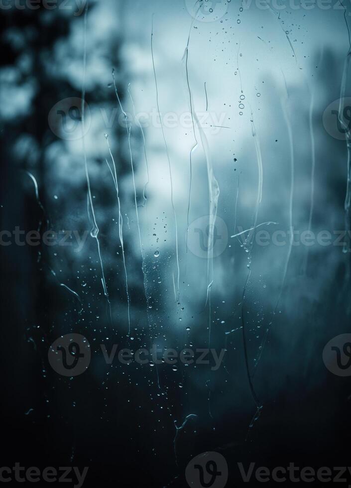Water droplets on a window glass. Abstract background for design. Rainy Window View photo