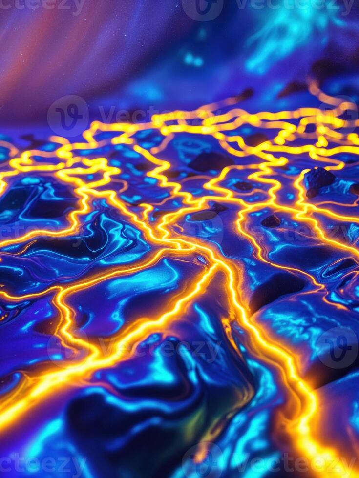 abstract background with a glowing wavy pattern, 3d render illustration. Abstract Energy Flow photo