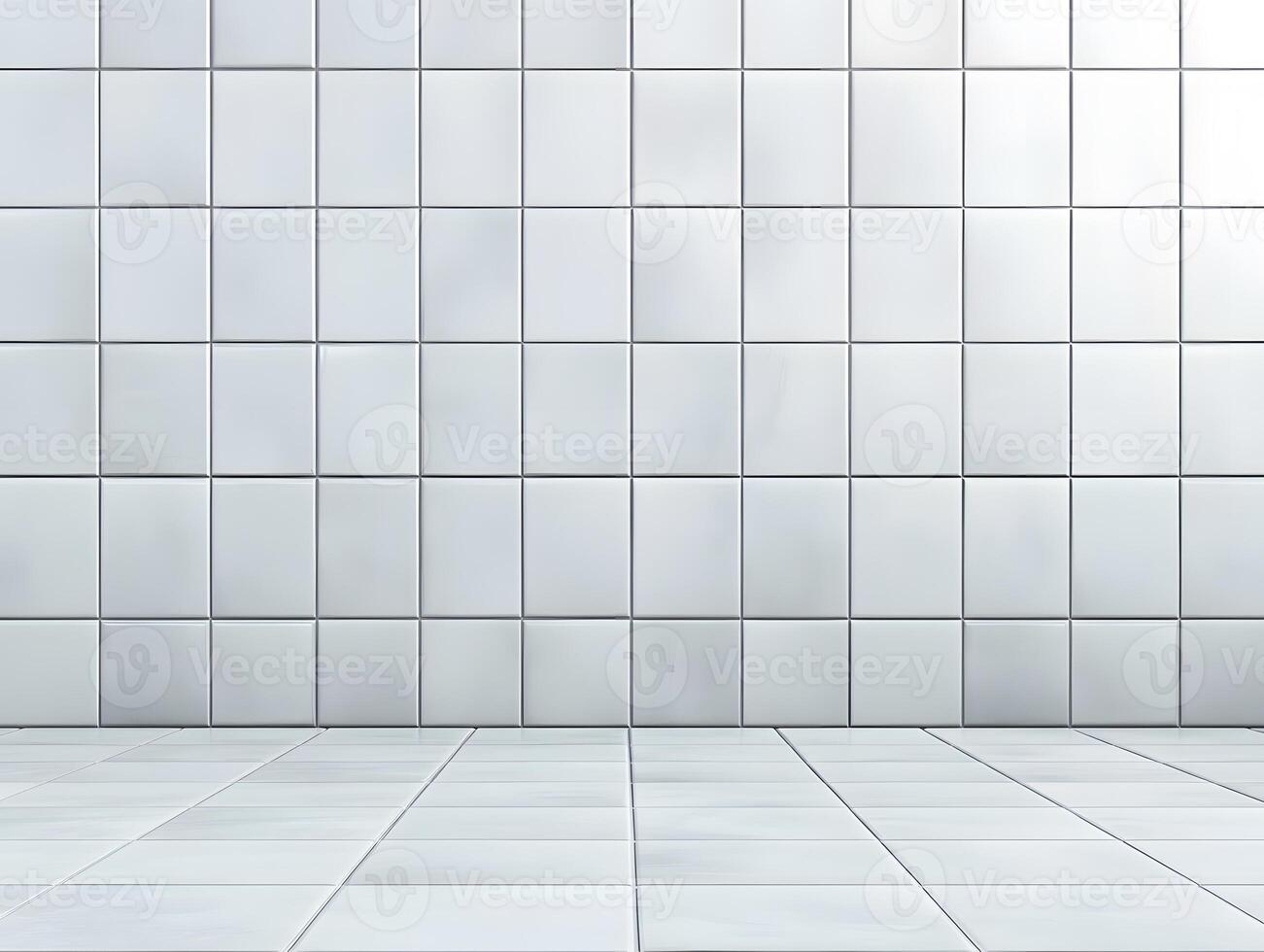 A clean, tiled interior wall and floor, suitable for various design applications. photo