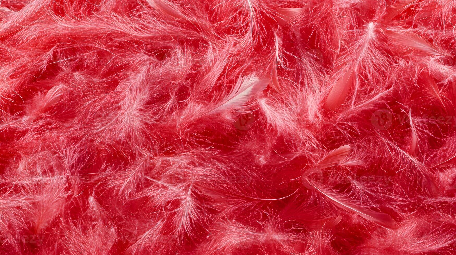 A close-up of soft, fluffy pink fibers creating a vibrant texture. photo
