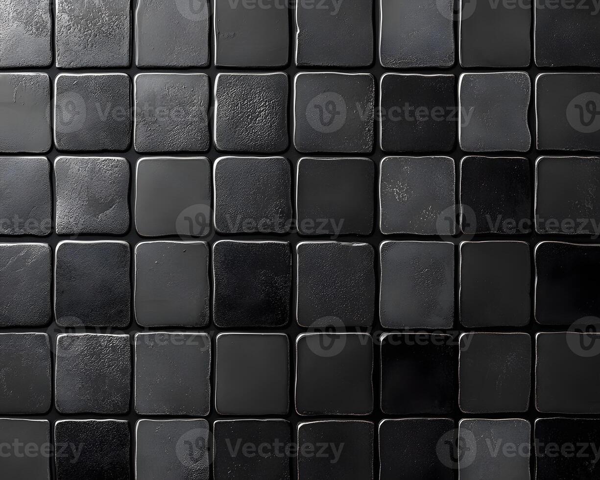 Array of Dark Gray Ceramic Square Tiles photo
