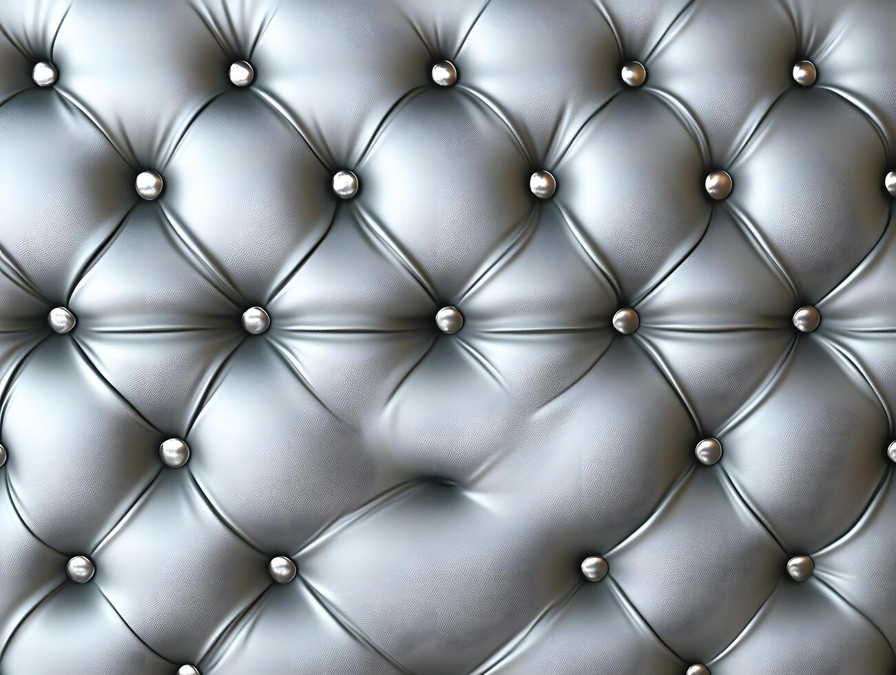 Silver Tufted Leather Upholstery Texture Surface photo