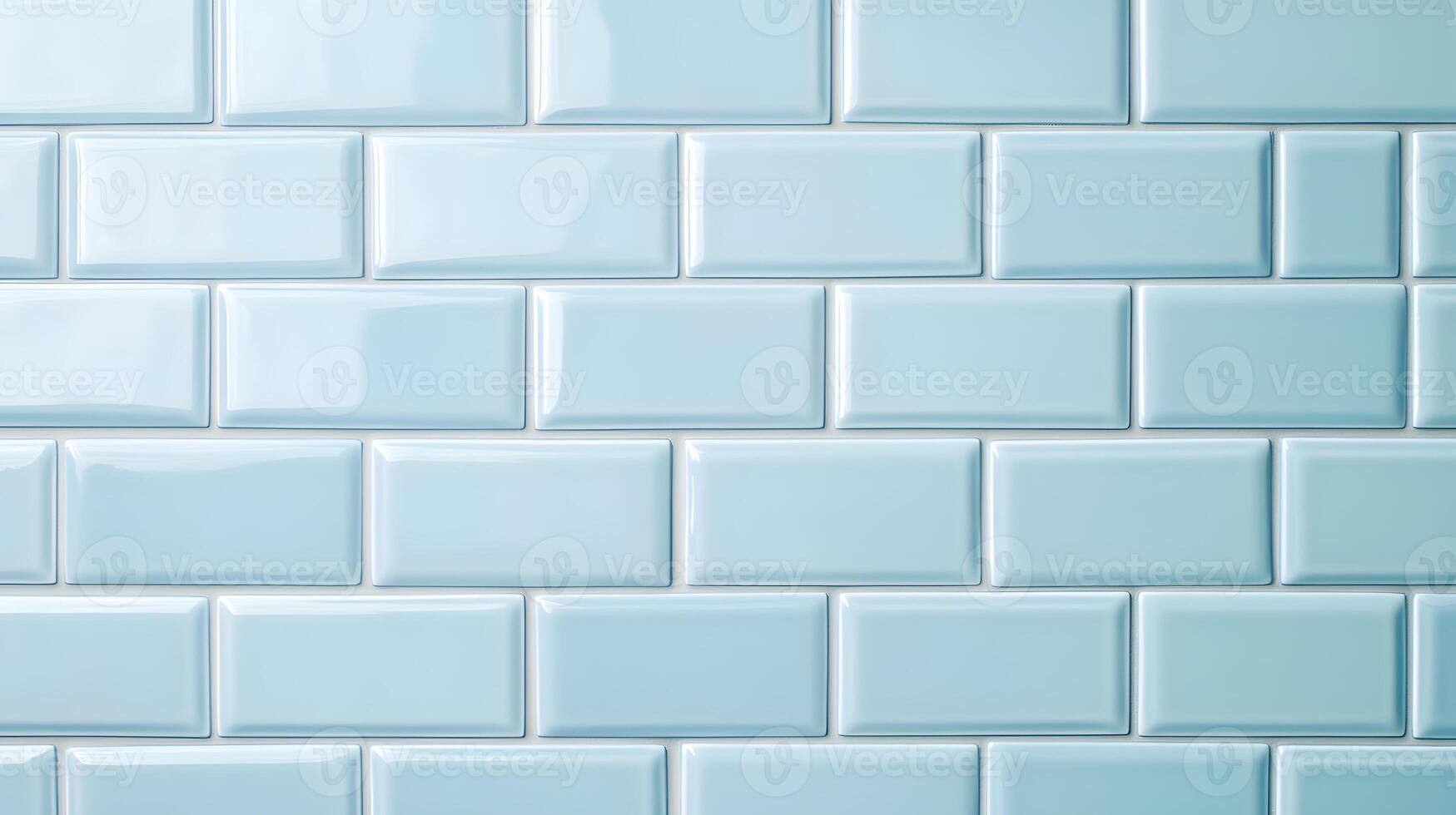 Light Blue Rectangular Ceramic Tile Wall photo