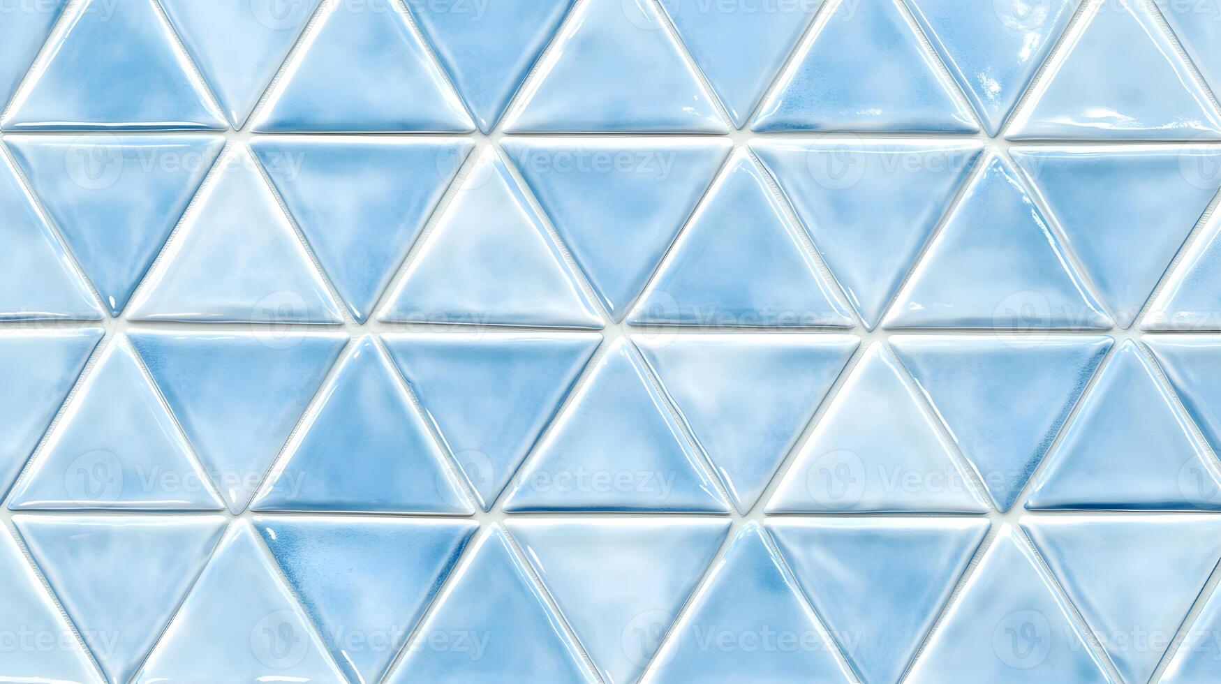 Blue Triangular Ceramic Tile Pattern photo