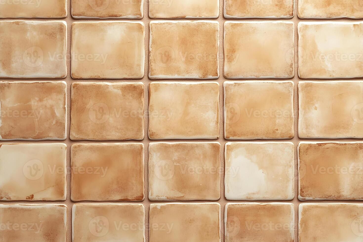 Light Brown Square Ceramic Tile Wall photo