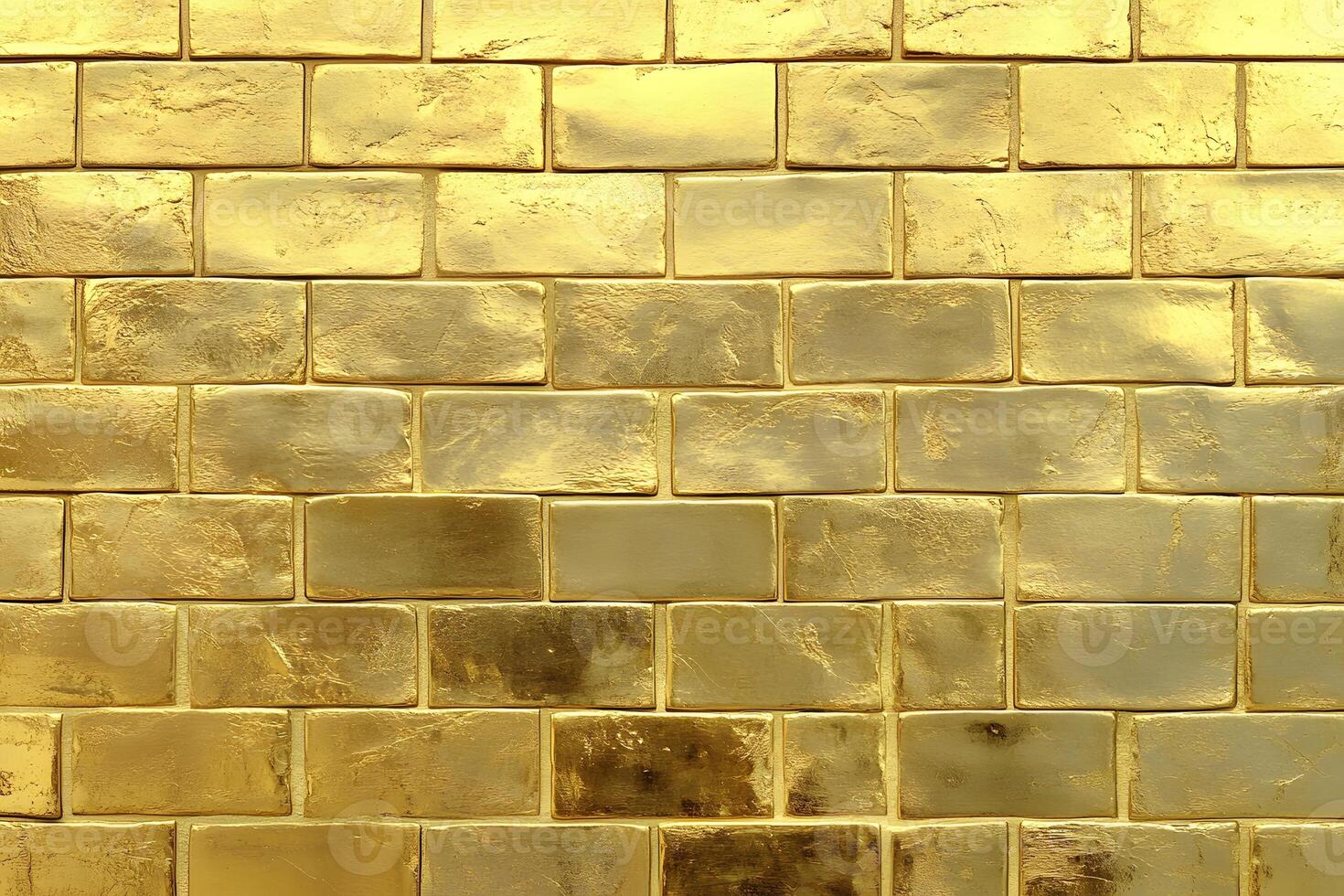 Gold Tile Brick Wall Texture photo