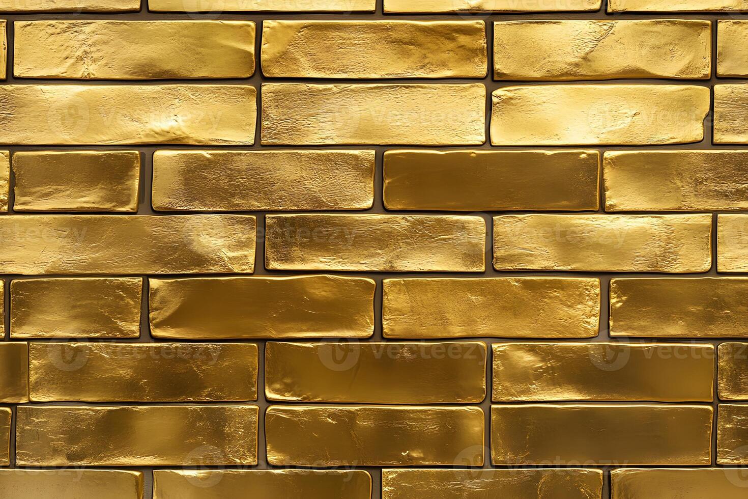 Gold-Leaf Brick Wall Texture photo