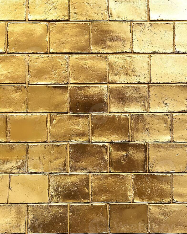 Gold-Leaf Brick Wall photo