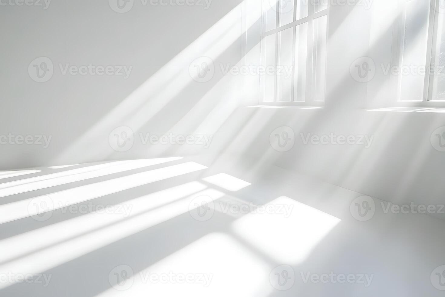 Sunlight Shadows in a White Room photo